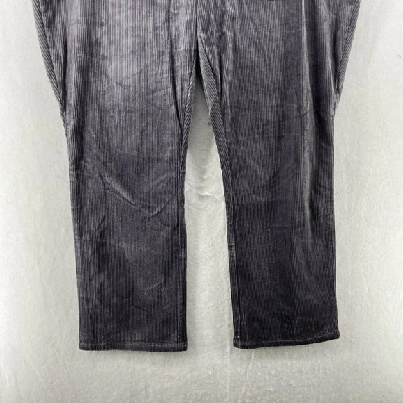 D&Co. Pants Women's Sz 18W Gray Skinny Stretch Corduroy 5-Pockets Pullover - Picture 7 of 12